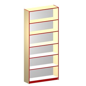 Витрина с полками дсп