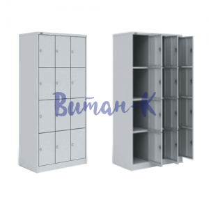 ТРЕХСЕКЦИОННЫЙ МЕТАЛЛИЧЕСКИЙ ШКАФ ДЛЯ СУМОК .