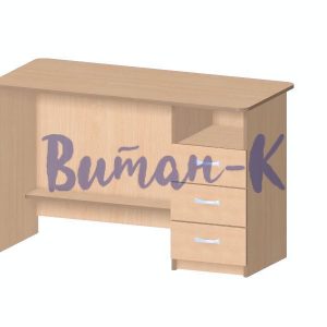 стол однотумбовый с ящиками и нишей